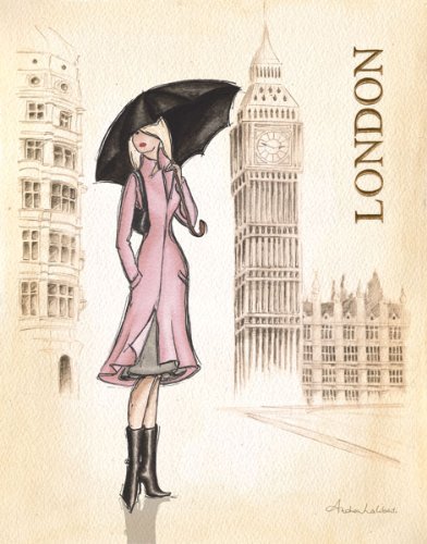 Paris, London, Roma and New York Set by Andrea Laliberte 11"x14" Art Print Poster
