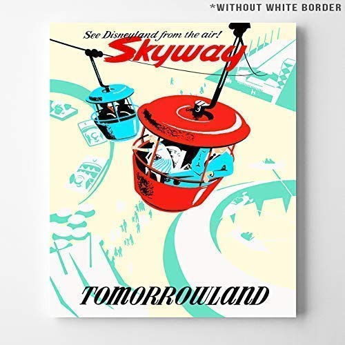 Disneyland Skyway Tomorrowland Wall Art Poster Home Decor Print Vintage Artwork Reproduction - Unframed