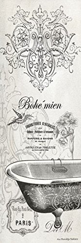 2 Vintage French Claw-foot Bathtub and Sink Panel Prints; Two 6x18inch UNFRAMED Paper Posters