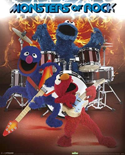 Pyramid America Sesame Street Monsters of Rock Cool Wall Decor Art Print Poster 16x20