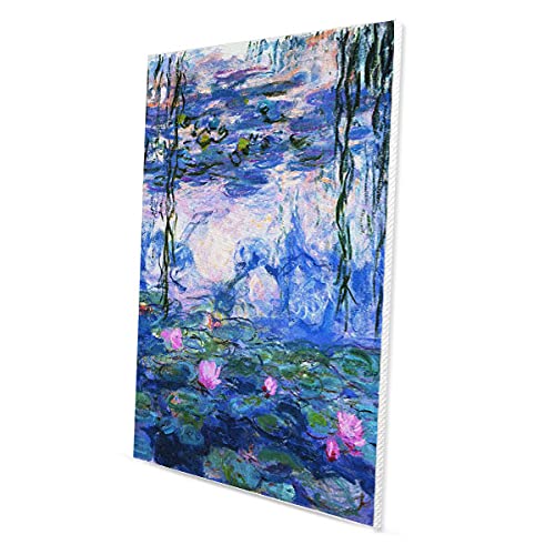 Wayfare Art, Claude Monet Water Lilies Canvas Prints Artwork Wall Art Poster for Home Office Living Room Decorations 8 x 10 inch