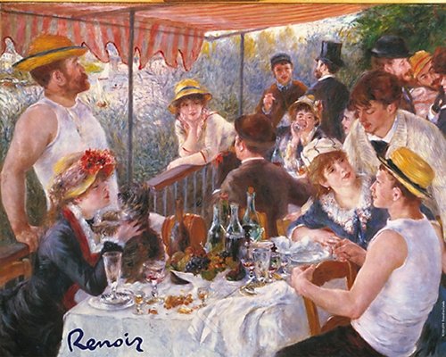 Luncheon of the Boating Party by Pierre-Auguste Renoir Art Print Poster (Choose Size, Print or Frame)