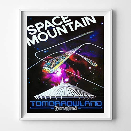 Disneyland Space Mountain III Tomorrowland Wall Art Poster Home Decor Print Vintage Artwork Reproduction - Unframed