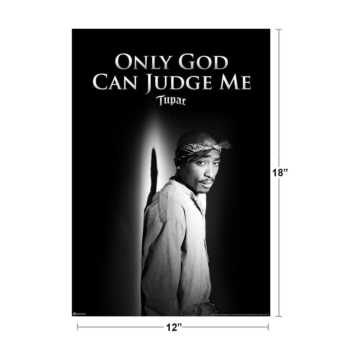 Tupac Posters 2Pac Poster Only God Can Judge Me 90s Hip Hop Rapper Posters For Room Aesthetic Mid 90s 2Pac Memorabilia Rap Posters Music Merchandise Merch Cool Wall Decor Art Print Poster 12x18