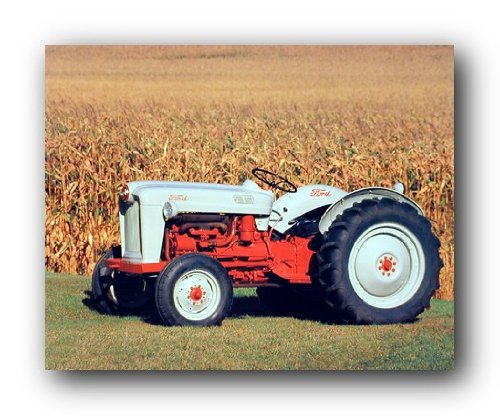 1953 Ford NAA Golden Jubilee Tractor Farm Vintage Tractor Art Print Wall Decor Poster (8x10)