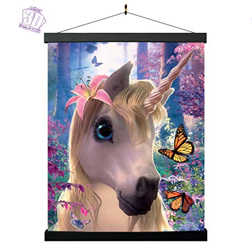 3D LiveLife Lenticular Wall Art Prints - Cute Unicorn from Deluxebase. Unframed 3D Fantasy Poster. Perfect wall decor. Original artwork licensed from renowned artist, David Penfound