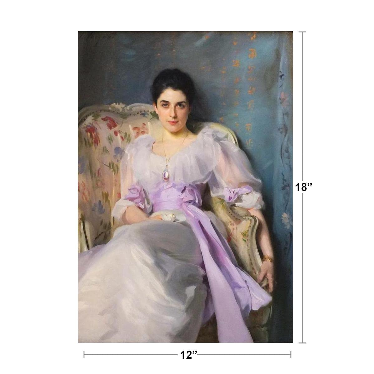 John Singer Sargent Lady Agnew of Lochnaw Realism Sargent Painting Artwork Woman Portrait Wall Decor Oil Painting French Poster Prints Fine Decorative Wall Art Cool Wall Decor Art Print Poster 12x18
