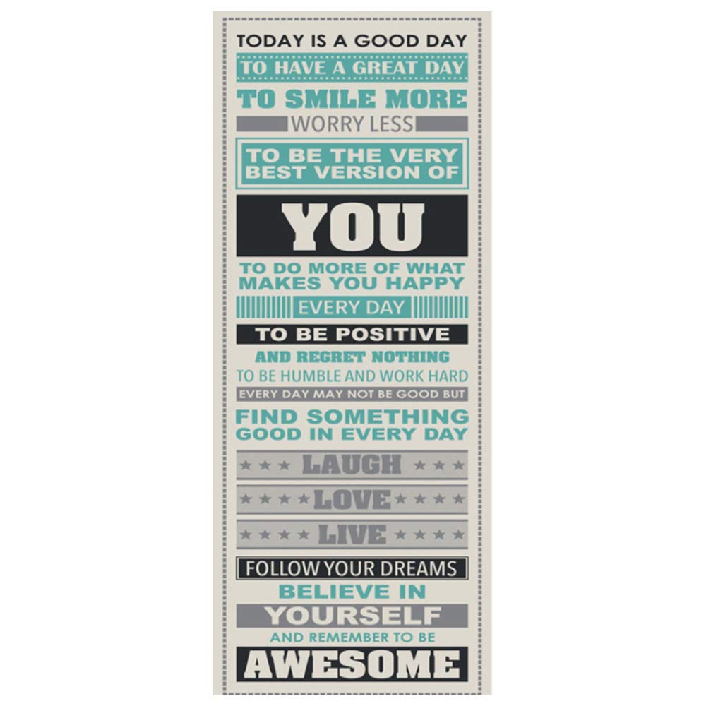 Poster Be Awesome Inspirational Motivational Happiness Quotes Decorative Unframed Poster Print Simple Fashion Wall Art Poster for Home Living Room Bedroom Office Decor 12" x 36" 1 Pack