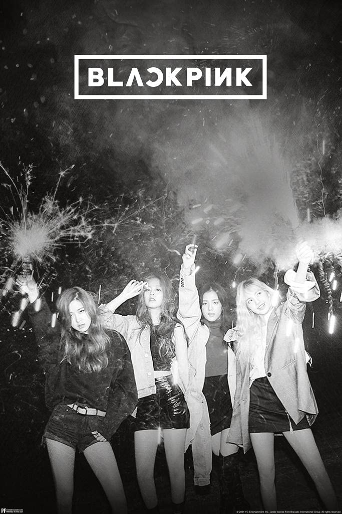Blackpink Poster Fireworks Blackpink Merchandise Group Photo Rose Lisa Jisoo Jennie Kpop Merch Album Kpop Room Decor For Walls Official Birthday Decorations Thick Paper Sign Print Picture 8x12
