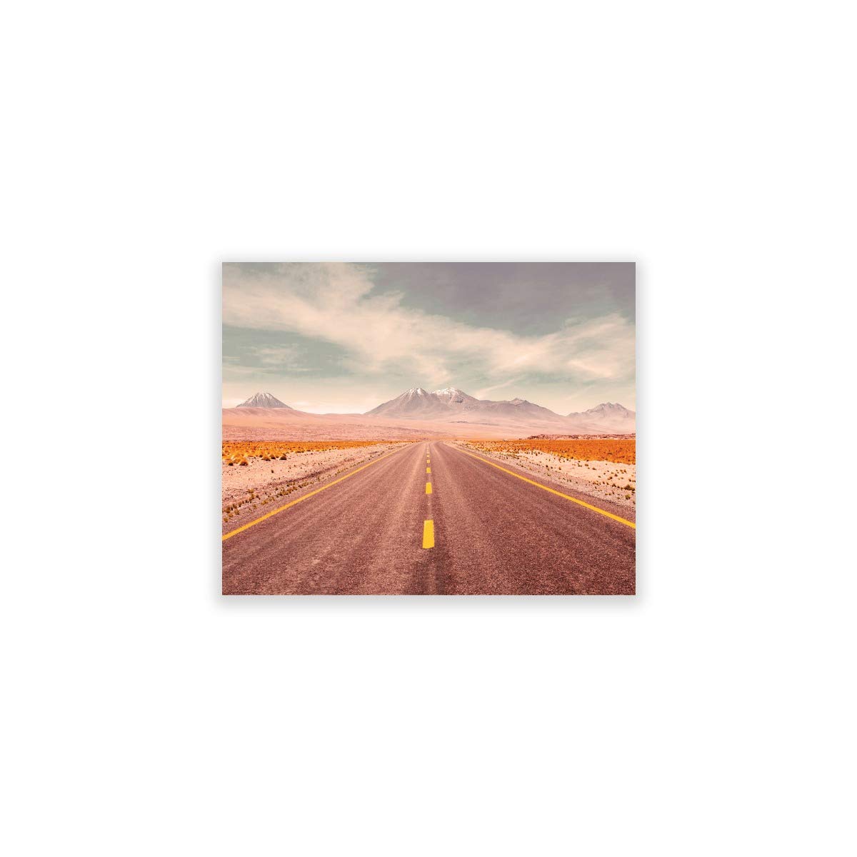 Humble Chic Endless Highway Desert, 8x10 Horizontal Wall Art Prints - Unframed HD Printed Travel Picture Poster Decorations for Home Decor Living Dining Bedroom Bathroom College Dorm Room