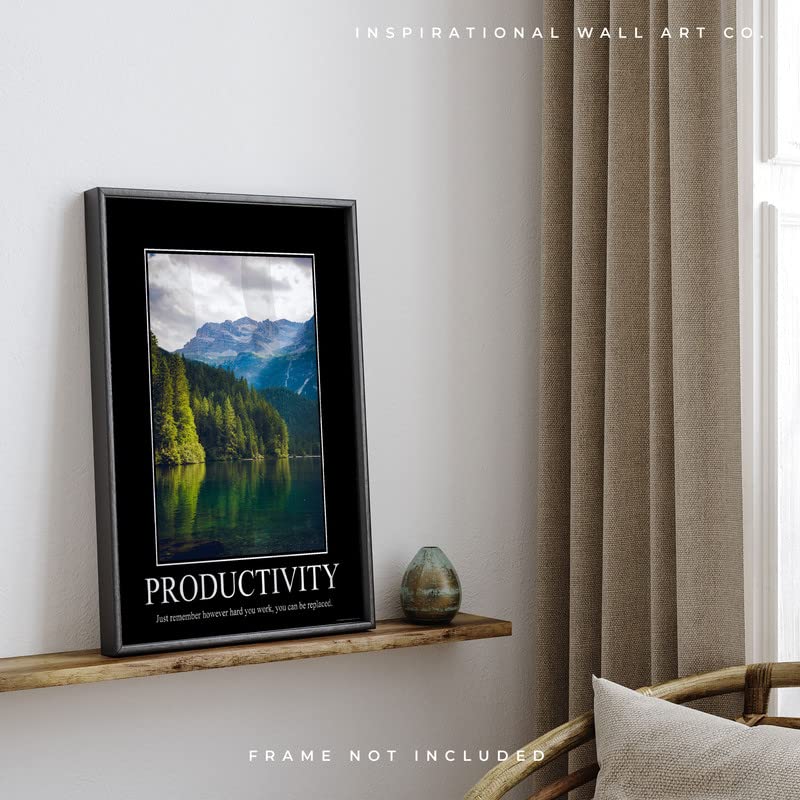 Productivity Demotivational Poster Ironic Snarky Funny Sarcastic Office Wall Decor Art Print 11x14 Inches Unframed