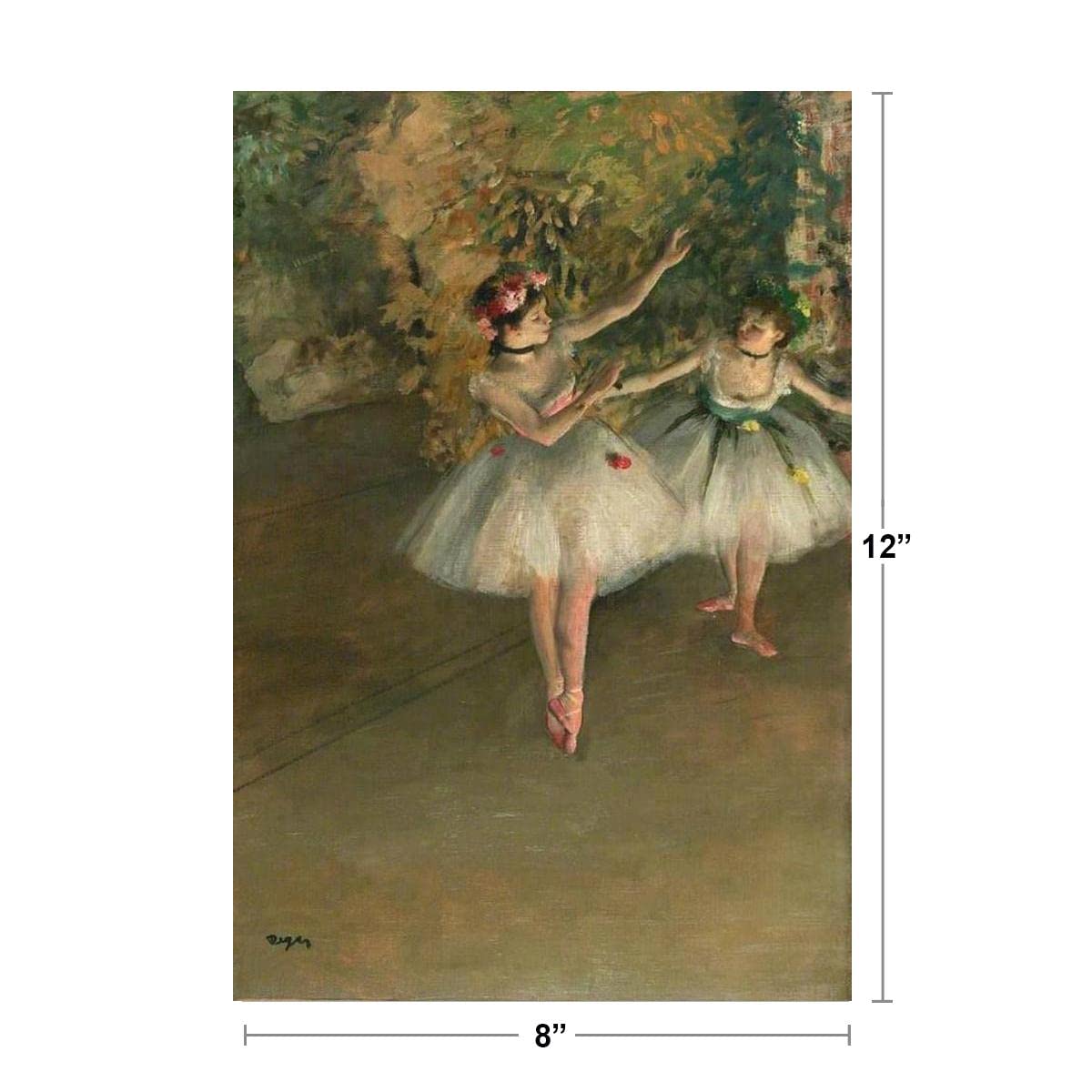 Edgar Degas Two Dancers On The Stage Impressionist Art Posters Degas Prints and Posters Ballerina Posters for Wall Painting Edgar Degas Wall Art French Thick Paper Sign Print Picture 8x12