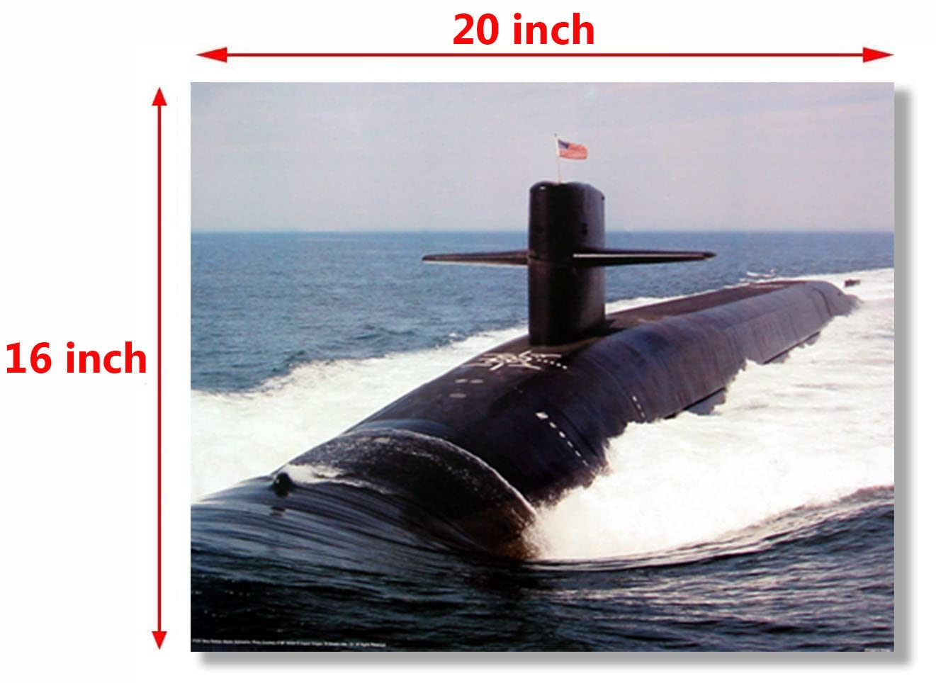 Aviation Wall Decor M F Winter Navy Ballistic Missile Submarine Art Print Poster (16x20)