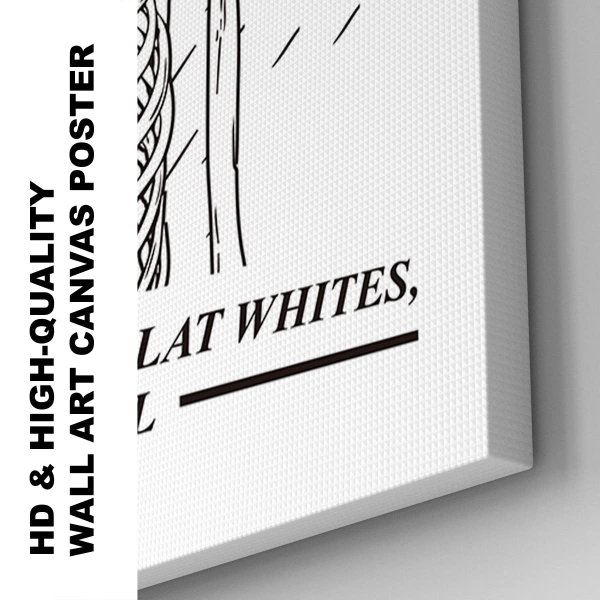 the Coffee Bar Framed Canvas Picture Coffee Wall Art, Skeleton Coffee Print Paintings Poster "12 x 15", Perfect Wall Decor for Coffee Bar Kitchen Gift