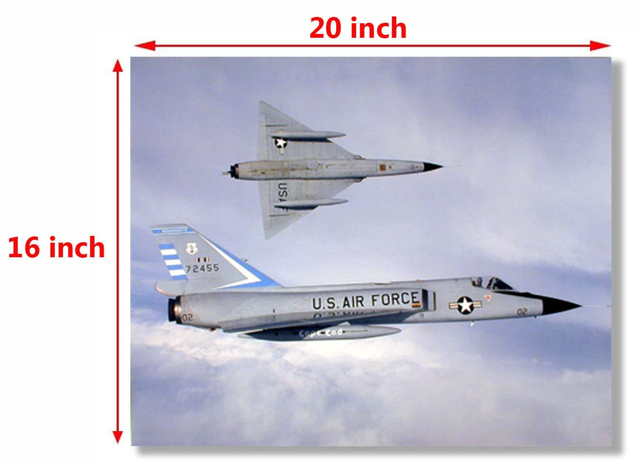 Military Aircraft Vintage Convair F-106 jet Delta Dart Interceptor Wall Decor Art Print Poster (16x20)