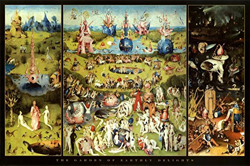 Hieronymus Bosch Garden of Earthly Delights Art Print Poster 36 x 24in