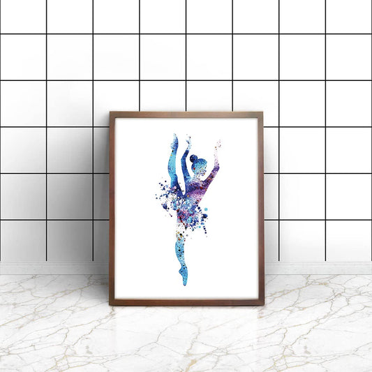 Watercolor Ballet Prints Ballerina Dancers Wall Art Woman Dancing Decor Girls Room Women Bedroom Decor Colorful Poster Classroom Decoration Elegant Gift for Girls (8x10 inch，Set of 4，Unframed)