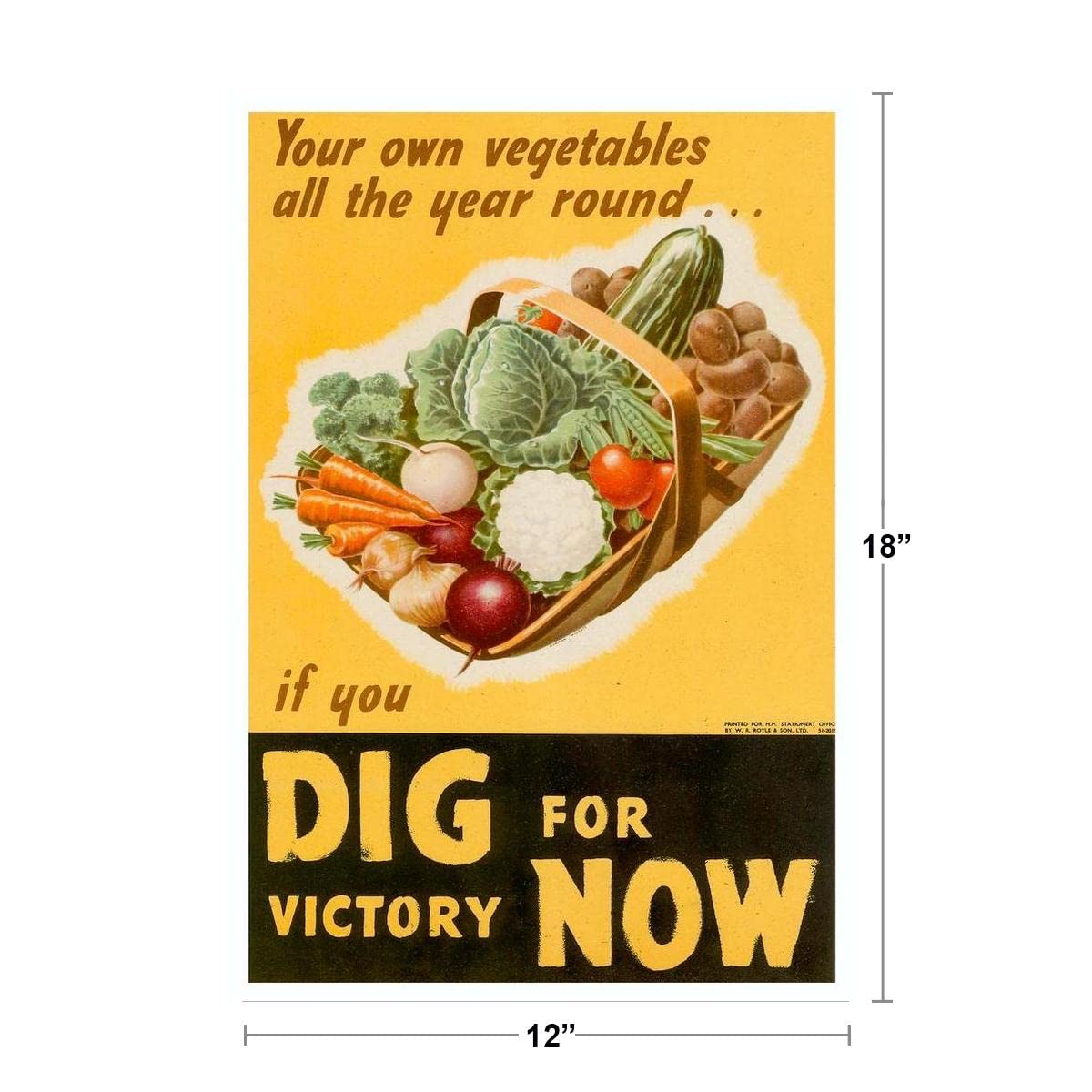 Dig For Victory Now World War II Propaganda Cool Wall Decor Art Print Poster 12x18