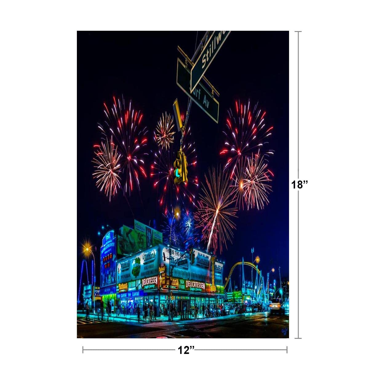 Saturday Night Coney Island by Chris Lord Photo Photograph Cool Wall Decor Art Print Poster 12x18