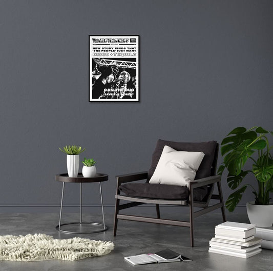 MINI ZOZI Black And White Wall Art 12X16 Vintage Retro Wall Decor Aesthetic Funky Trendy Room Decor Canvas Prints Posters Disco Ball Cocktail Bar Music New York NYC Funny Quotes Large Poster Duo