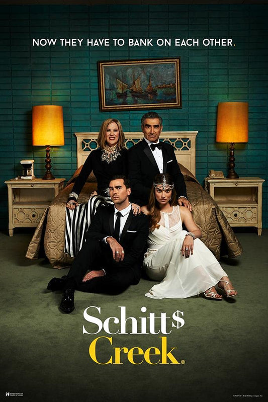 Schitts Creek Poster Season 1 Key Art TV Series 1 Motel Official Schitts Creek Merchandise David Rose Apothecary Merchandise Rosebud Motel Moira Rose Alexis Rose Thick Paper Sign Print Picture 8x12