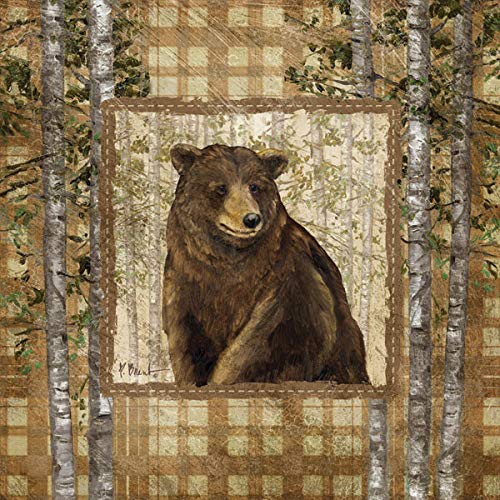 Rustic Cabin Moose Bear and Buck; Lodge Decor; Three 12x12in Poster Print
