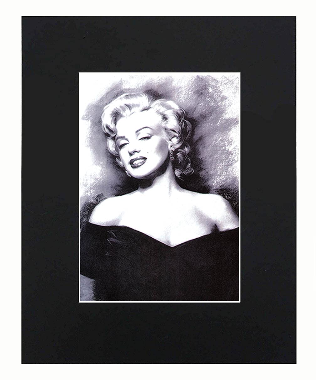 XQArtStudio Marilyn Monroe Portrait Art Artworks Print Picture Photograph Mini Poster Gift Wall Decor Display Size with Matted 8x10, Multicolor