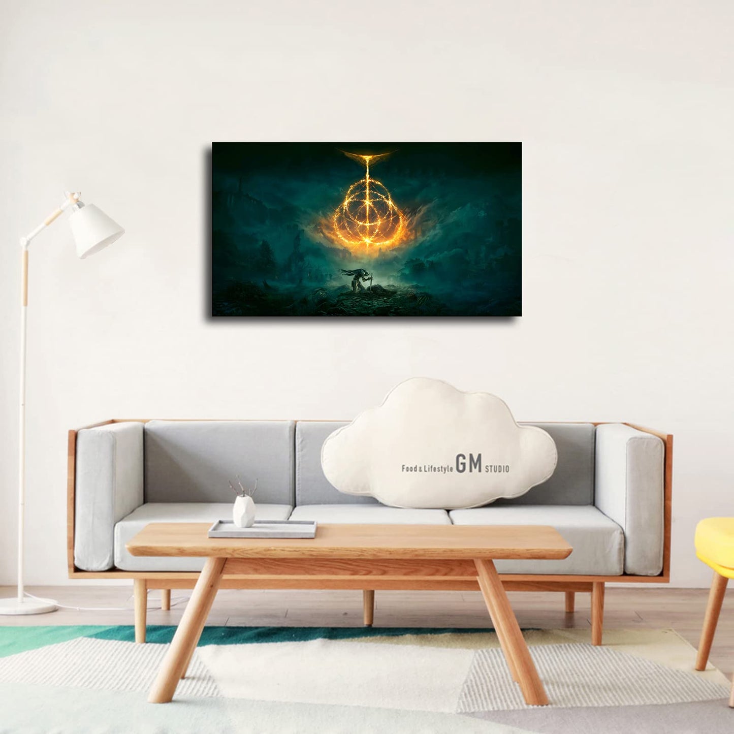 Elden Ring Golden Ring Classic Poster Wall Art Canvas Poster Canvas Poster Decor Print Picture Paintings for Living Room Modern Home Decor (No Frame,8x14inch)