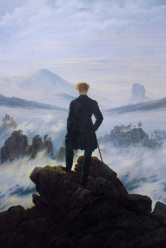 Wanderer Above The Sea of Fog 1818 by Caspar David Friedrich Museum Art Print Poster Classy Classic Vintage Retro Aesthetic Modern Wall Decor Picture Bedroom Cool Wall Decor Art Print Poster 12x18