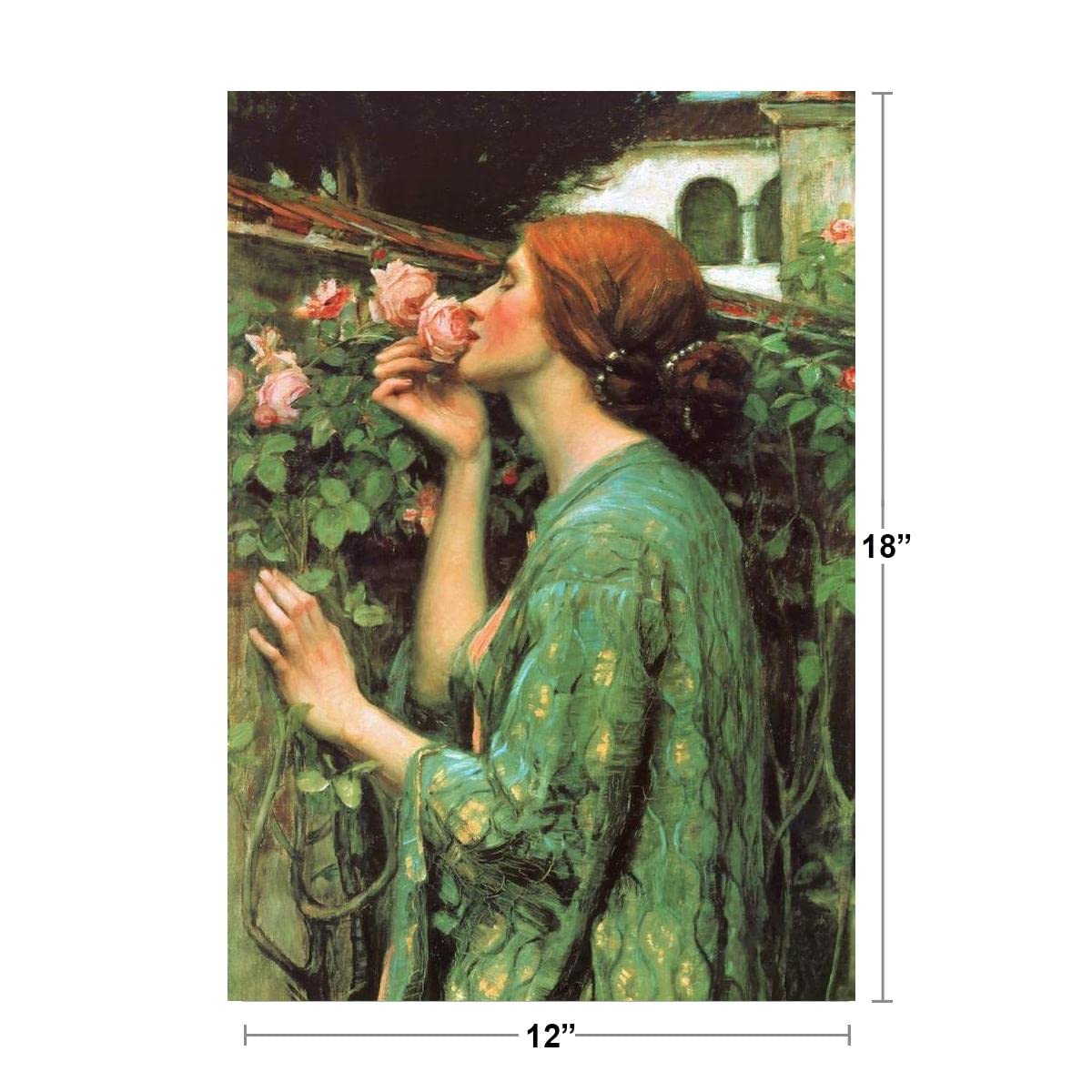 John William Waterhouse The Soul Of The Rose Realism Romantic Artwork Woman Portrait Oil Painting Wall Art Renaissance Art Prints JW Waterhouse Painting Cool Wall Decor Art Print Poster 12x18