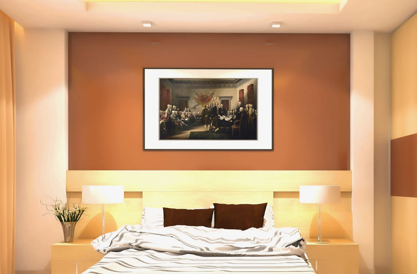 Signing of Independence America Poster Document Motivational Inspirational Classy Aesthetic Modern Graphic Picture Photograph United States US American Cool Wall Decor Art Print Poster 18x12