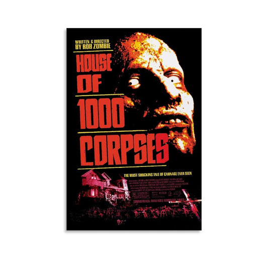 House Of 1000 Corpses Movie Poster Canvas Wall Art Picture Print Modern Family Bedroom Decor Posters For Room Aesthetic 08x12inch(20x30cm)