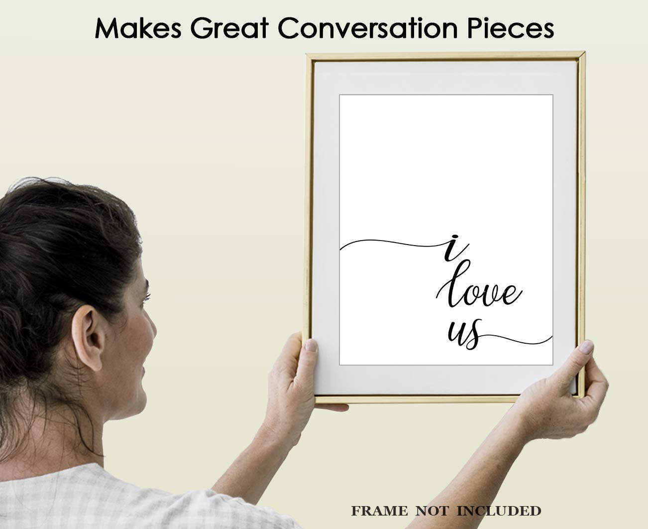 I Love Us Typography Wall Art Print: (8x10) Unframed Poster Print – Great Gift Idea For a Significant Other or That Special Person in Your Life!