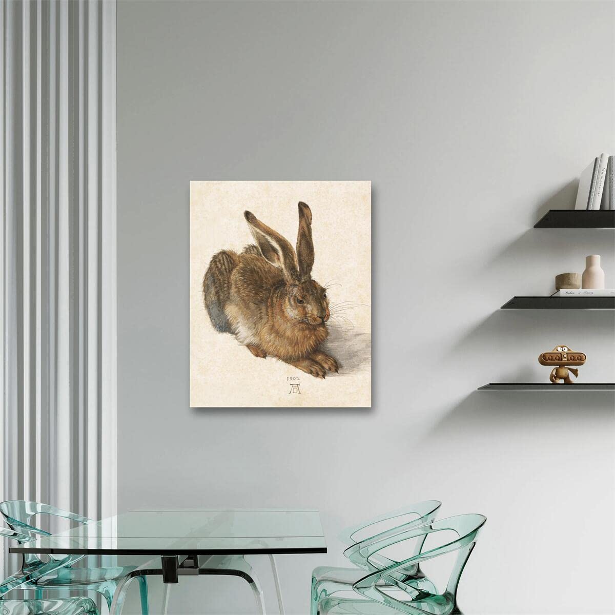 Meishe Art Poster Print Young Hare Rabbit by Albrecht Durer Famous Sketch Drawing Watercolour Painting Reproduction Classic Artwork Home Wall Decor for Living Room Bedroom