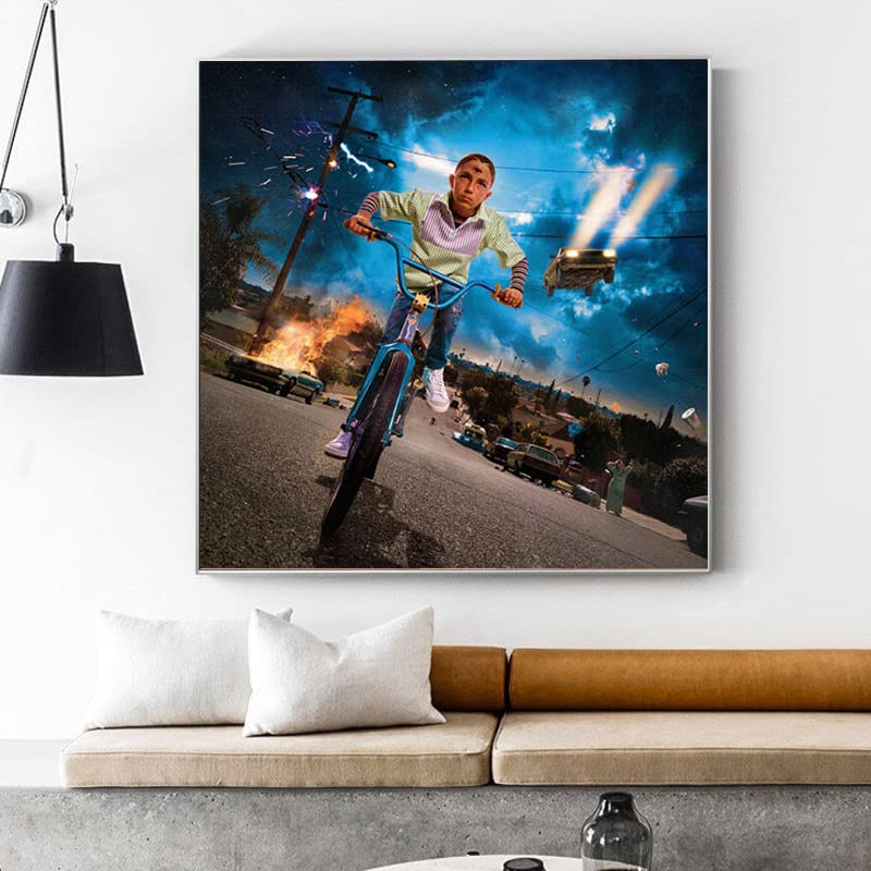 Tiango Bad Bunny “YHLQMDLG" 2020 New Hot Art Music Album Poster HD Print Wall Decor, unframed 16x16 inches