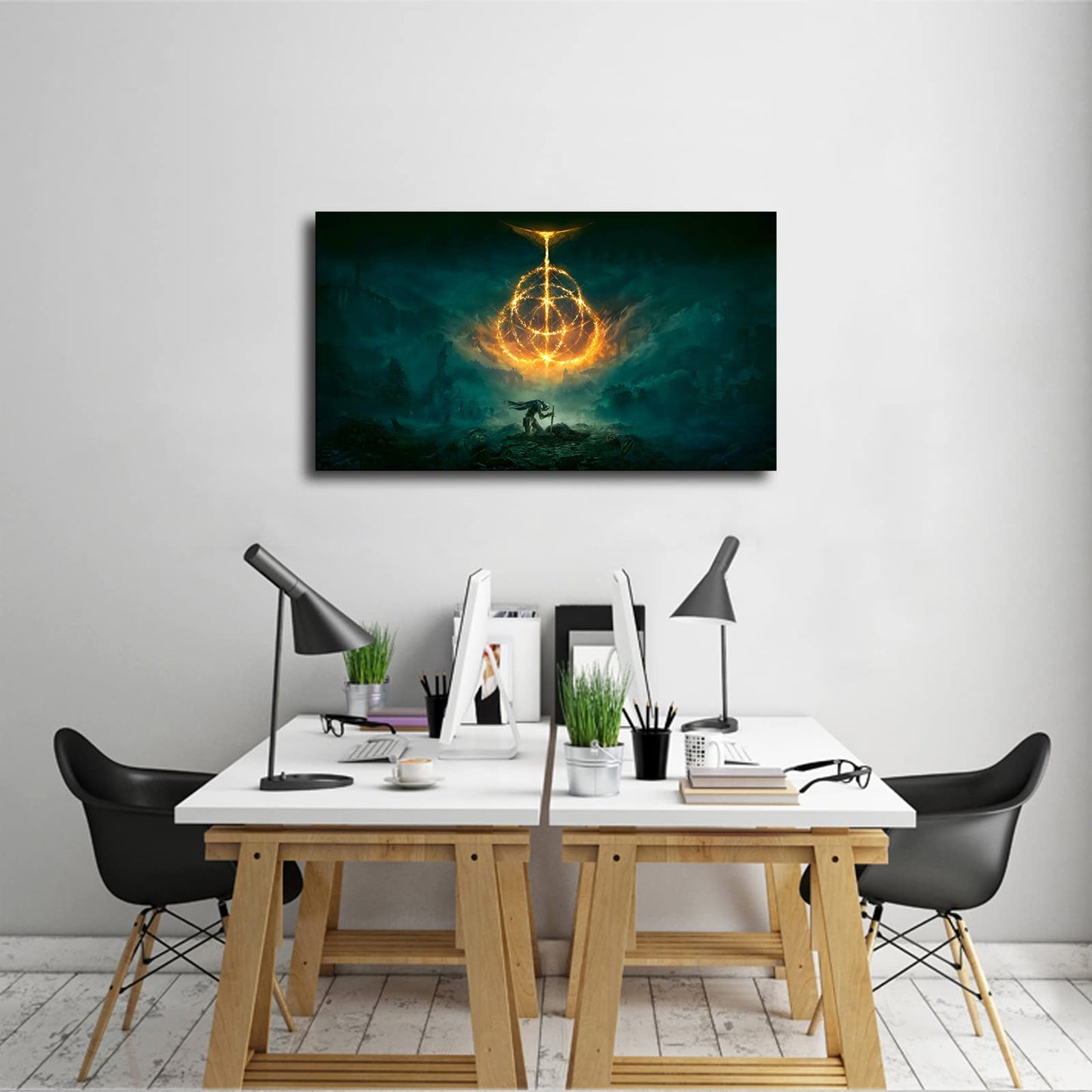 Elden Ring Golden Ring Classic Poster Wall Art Canvas Poster Canvas Poster Decor Print Picture Paintings for Living Room Modern Home Decor (No Frame,8x14inch)