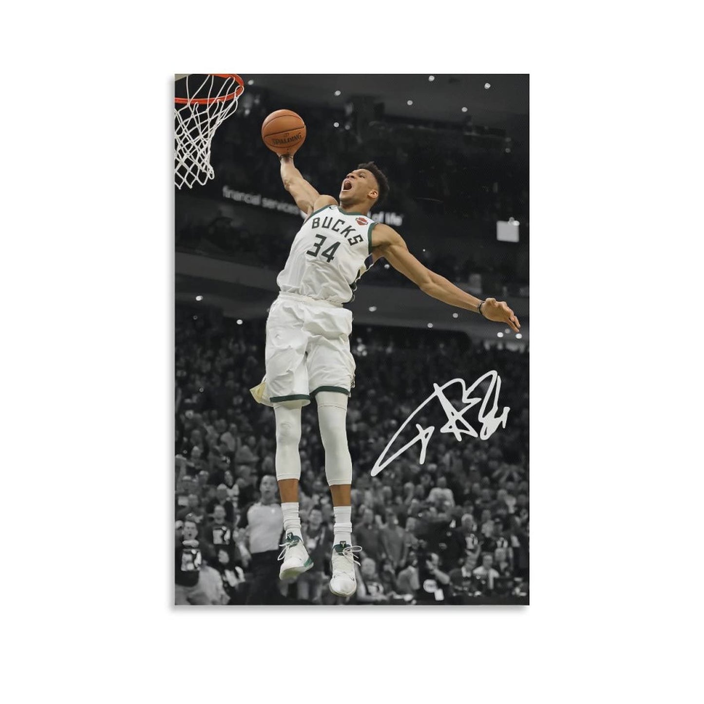 Giannis Antetokounmpo Poster 2 Wall Art Canvas Print Poster Home Bathroom Bedroom Office Living Room Decor Canvas Poster Unframe: 12x18inch(30x45cm)