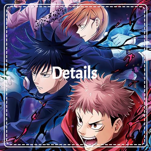 KAIWALK Jujutsu Kaisen Poster Anime Characters Print on Canvas Painting Wall Art for Living Room Decor Boy Gift (Unframed, Q-Jujutsu Kaisen 3-1pcs)