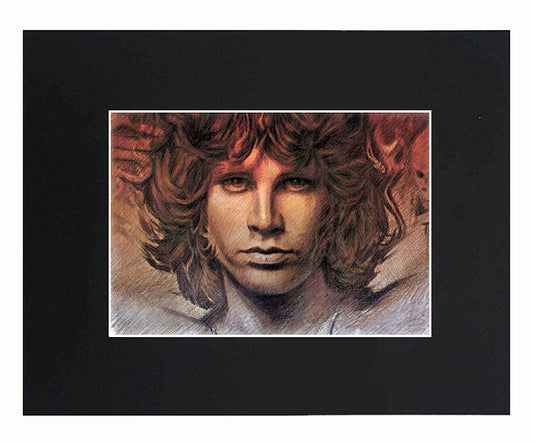 XQArtStudio Jim Morrison Portrait Art Artworks Print Picture Photograph Mini Poster Gift Wall Decor Display Size with Matted 8x10, multicolored