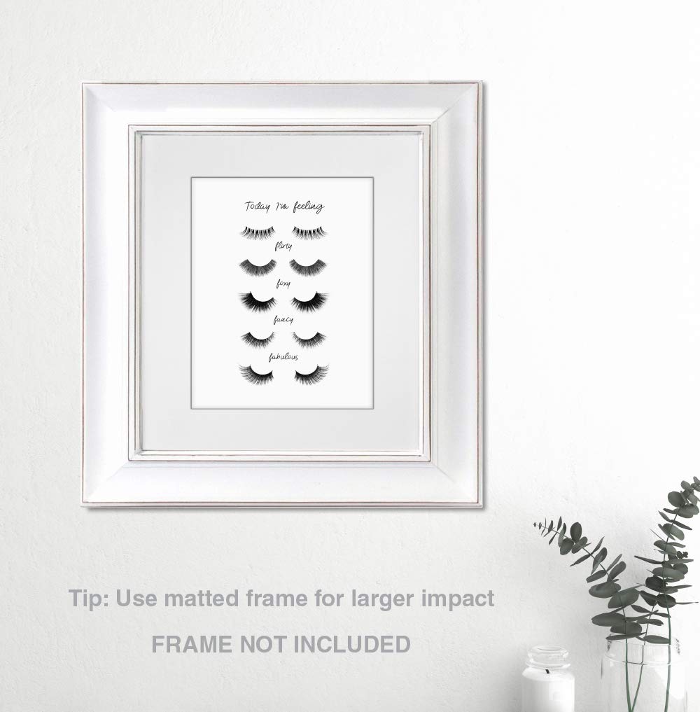 Confetti Fox Beauty Fashion Make Up Lover Gift Wall Art Decor - 8x10 Unframed Print - Sassy Quotes Phrases Lashes Makeup Eyelashes Poster Artwork