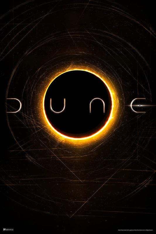 Dune Movie Poster Title Logo Planet Arrakis Timothee Chalamet Official Merchandise 2021 Movie Merch Denis Villeneuve Film Frank Herbert Book Series It Begins Cool Wall Decor Art Print Poster 12x18