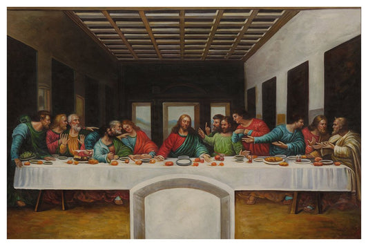 Leonardo Da Vinci Last Supper Jesus Poster 12 Apostles Holy Communion Painting Circa 1495 Cool Wall Decor Art Print Poster 12x18