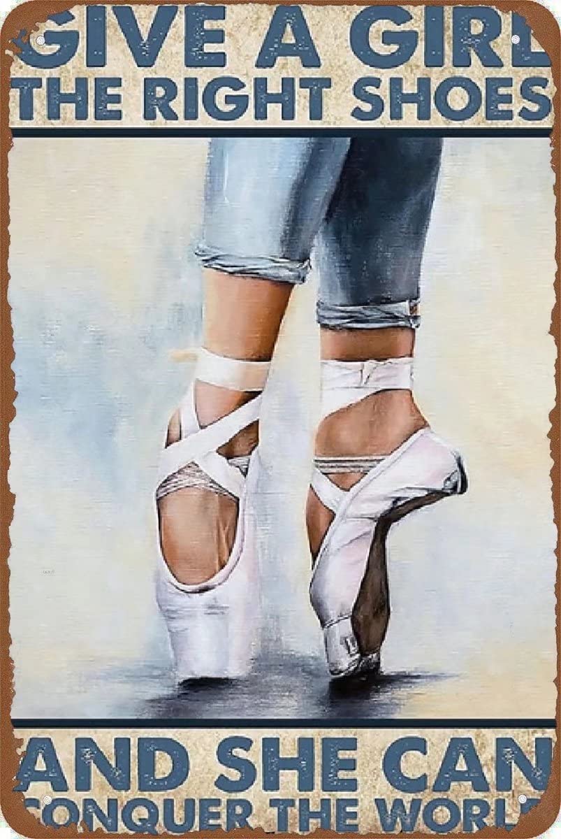 WZVZGZ Ballet Printing, Ballet Shoes Printing,-Wall Art Nostalgic tin Sign-Wall Art, Home Decoration, Poster Printing, The, Wall Decoration 6x8 inches
