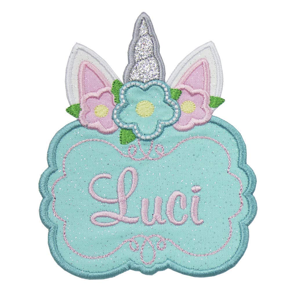 Unicorn Personalized Name Patch Patch your choice of sew on or iron on patch