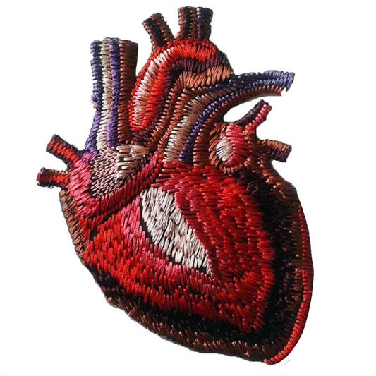 EmbroideryMoks Anatomical Heart Patch Embroidered