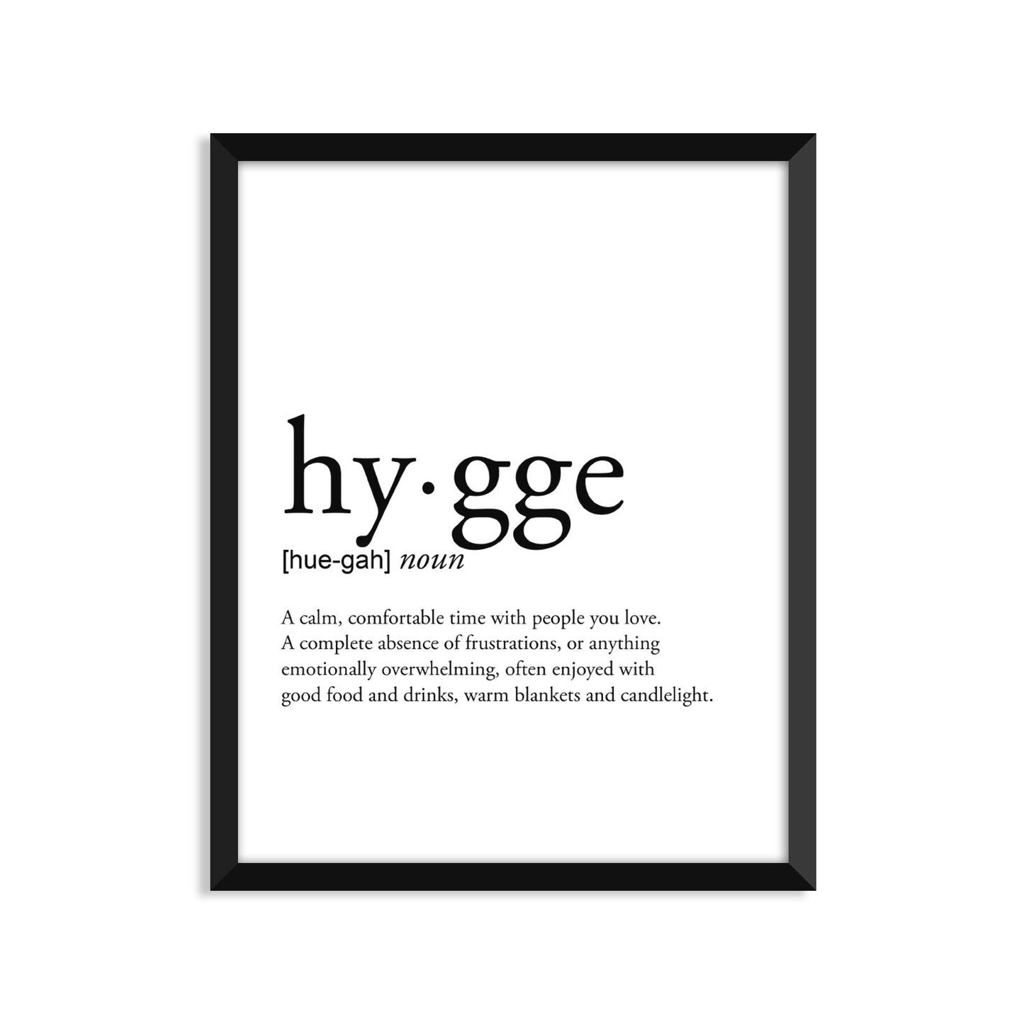 Hygge definition - Unframed art print poster or greeting card