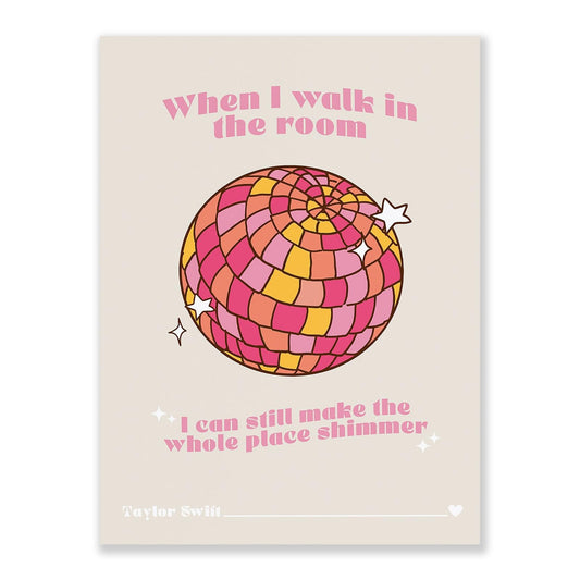 Taylor Poster Music Wall Art Print Lyrics Art Wall Decor 12x16inch Unframed