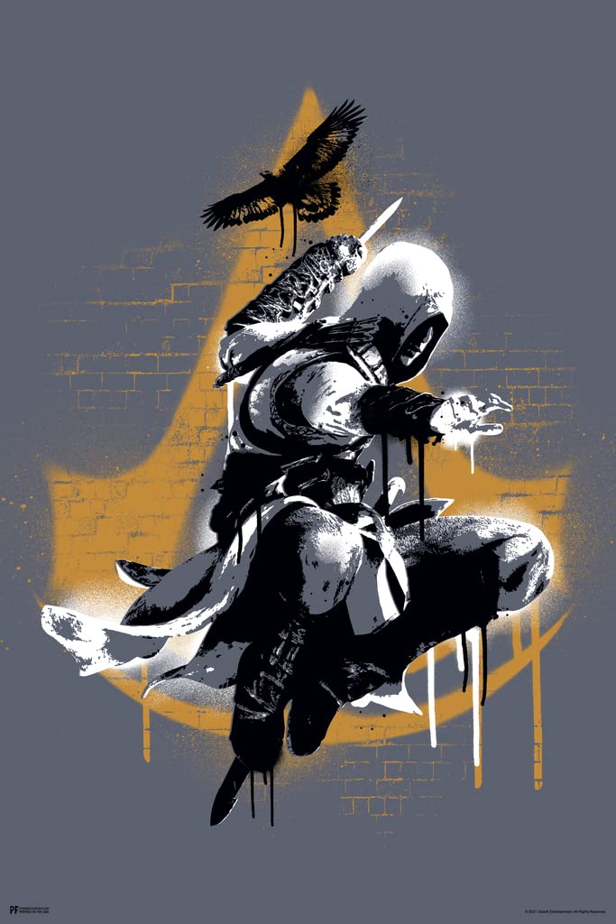 Assassins Creed Valhalla Wall Decor Hidden Blade Graffiti Jump Bedroom Poster Gaming Viking Decor Video Game Merchandise Collectors Assassin's Creed Gamer Art Cool Wall Decor Art Print Poster 12x18