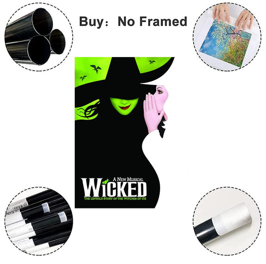 Poster Canvas Art Prints 14x20 inch for ation No Framed NEW W Wicked (Broadways)