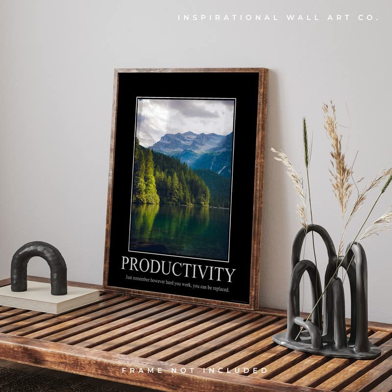 Productivity Demotivational Poster Ironic Snarky Funny Sarcastic Office Wall Decor Art Print 11x14 Inches Unframed